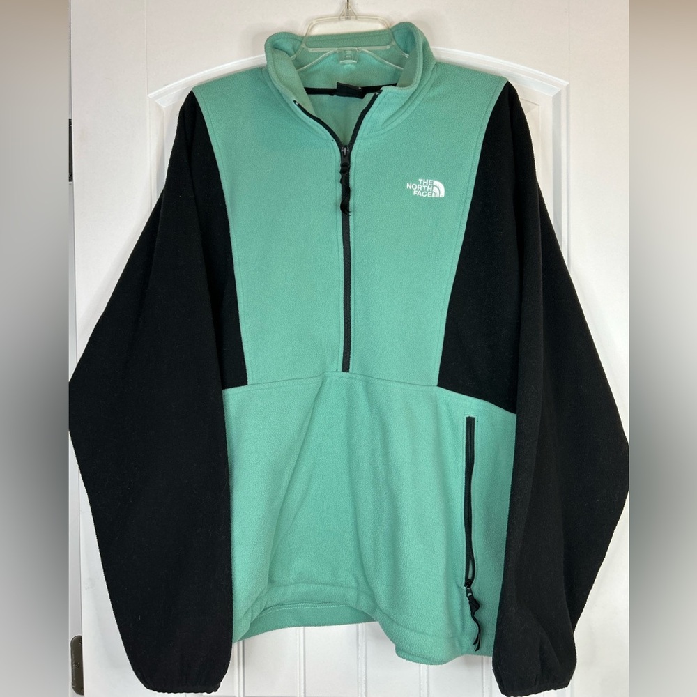 The North Face TKA Attitude 1/2 Zip Jacket Fleece Sweater Teal Black Men’s Sz XL